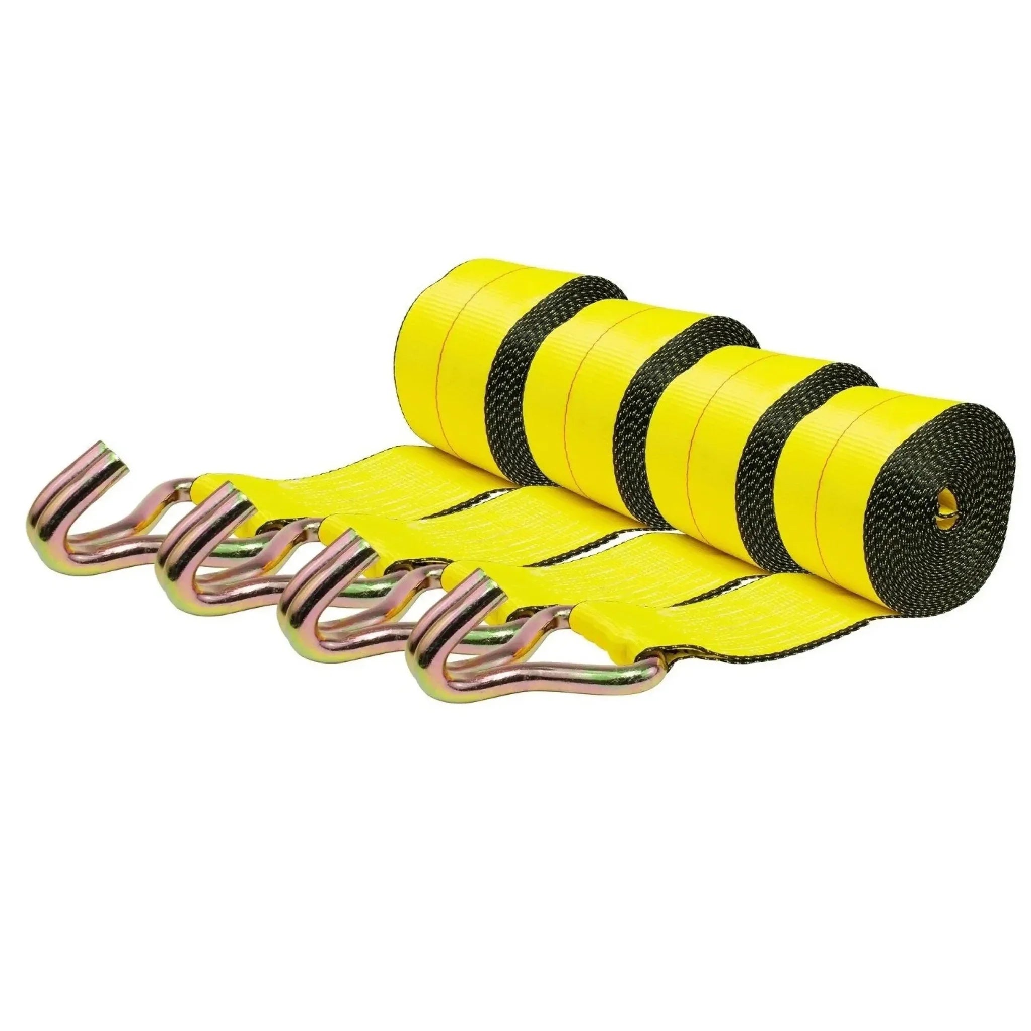 4 inch x 30 ft winch strap with wire hook, heavy duty flatbed tie down, 5,400 lb WLL — Cargo Control Center