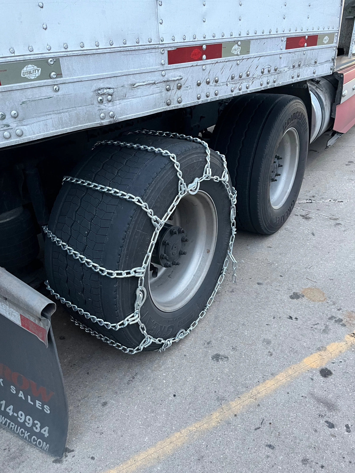 Winter Tire Chain, Super Single 445/50-22.5 — Ladder Style