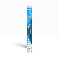 Front of the ECOGARD Apex 22 in Premium Beam Blade retail package showing the blade through the window